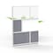 Luxor Workflow Modular Wall Room Divider System - Silver Frame - 53" x 70" Add-On Wall with Whiteboard MW-5370-XWCG - alternate 5